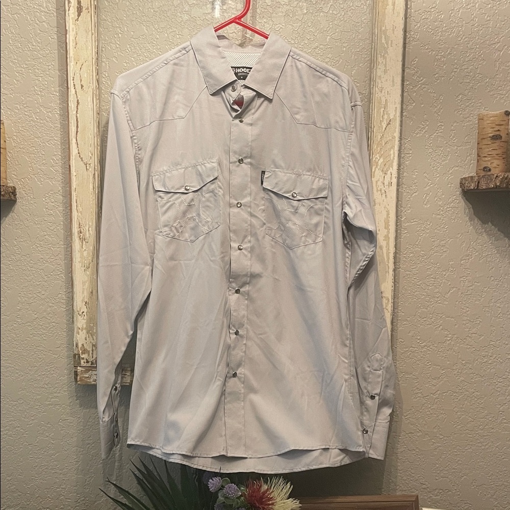 Hooey SOL Men's Light Gray Casual Button-Down Shirt